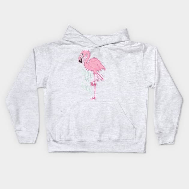 pink flamingo Kids Hoodie by joshua7